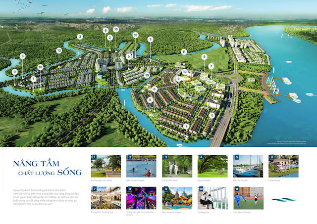 Phối cảnh tổng thể dự án Aqua City Đồng Nai