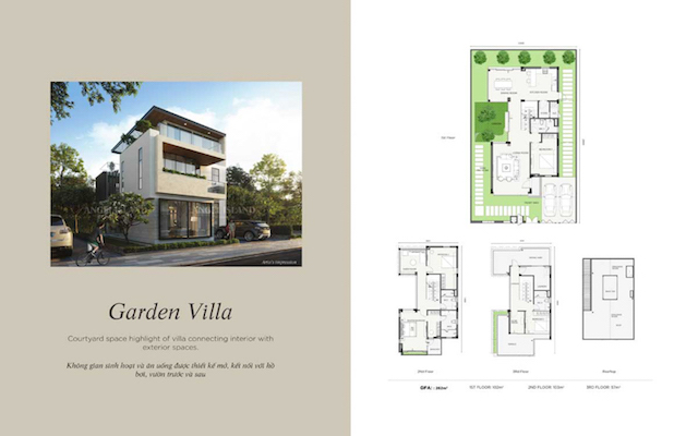 Thiết kế biệt thự Garden Villa Angel Island Nhơn Trạch