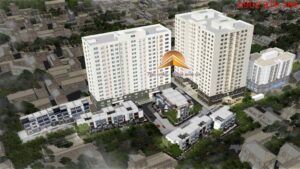 Phối cảnh tổng thể Chung cư C1 C2 Xuân Đỉnh
