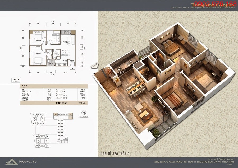 Thiết kế căn hộ 03-04-09 tòa V3 Chung cư Home City