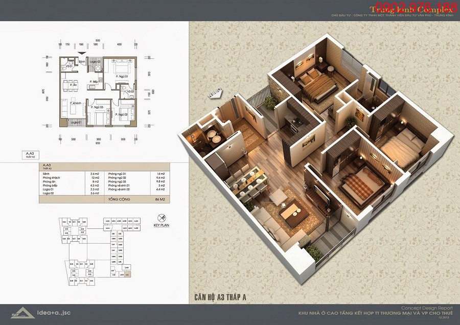 Thiết kế căn hộ số 10 tòa V2 Chung cư Home City