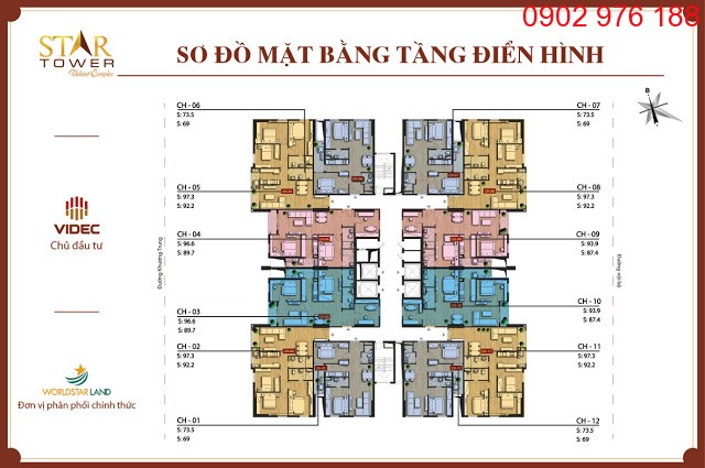 Mặt bằng thiết kế Chung cư star tower 283 Khương Trung