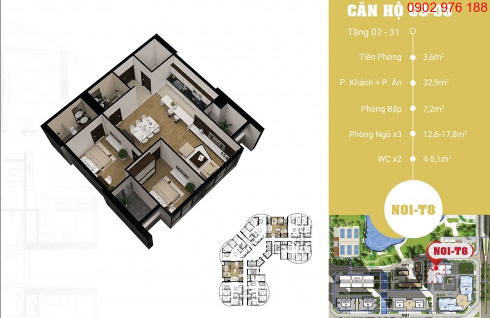 thiết kế căn hộ số 03 và 06 chung cư n01t8 ngoại giao đoàn