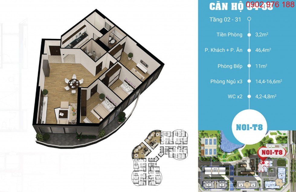 thiết kế căn hộ số 04 và 05 chung cư n01t8 ngoại giao đoàn