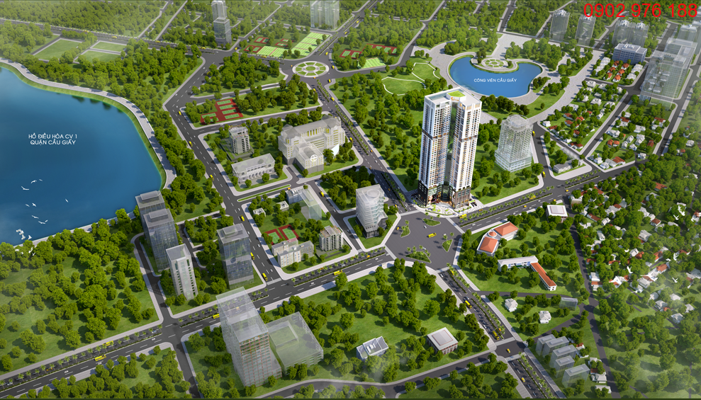 Phối cảnh tổng quan Chung cư Golden Park Tower