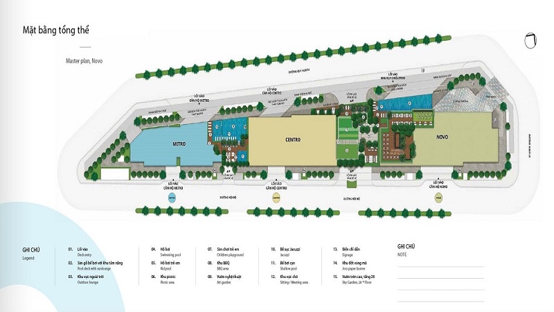 Layout thiết kế dự án chung cư kosmo tây hồ