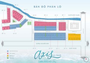 Mặt bằng phân lô đất nền Axis Hồ Tràm