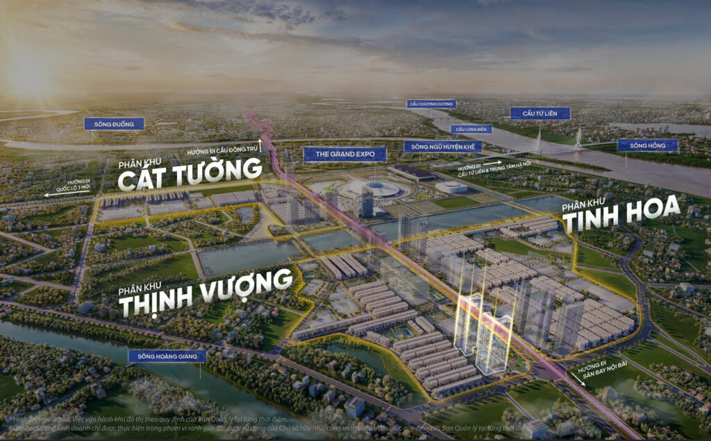 Vị trí phân khu Sunset - Masteri Avenue Cổ Loa