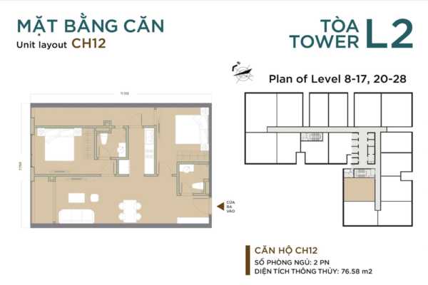 Thiết kế chi tiết căn hộ số 12 Chung cư Luxora Bắc Giang