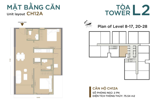 Thiết kế chi tiết căn hộ số 12a Chung cư Luxora Bắc Giang