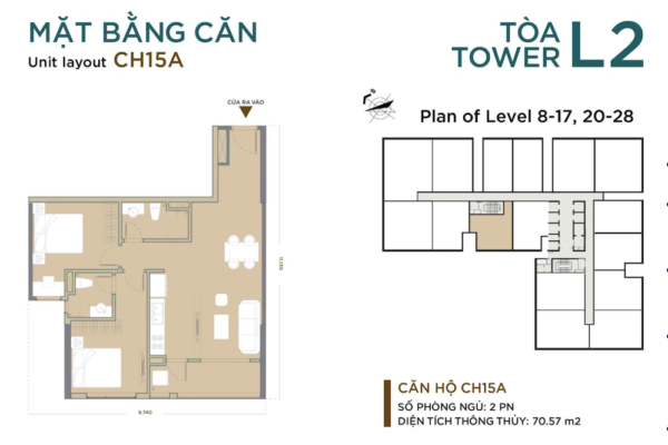 Thiết kế chi tiết căn hộ số 15a Chung cư Luxora Bắc Giang