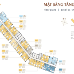 Mặt bằng thiết kế tầng 25 đến tầng 29 Chung cư Masteri Rivera Da nang