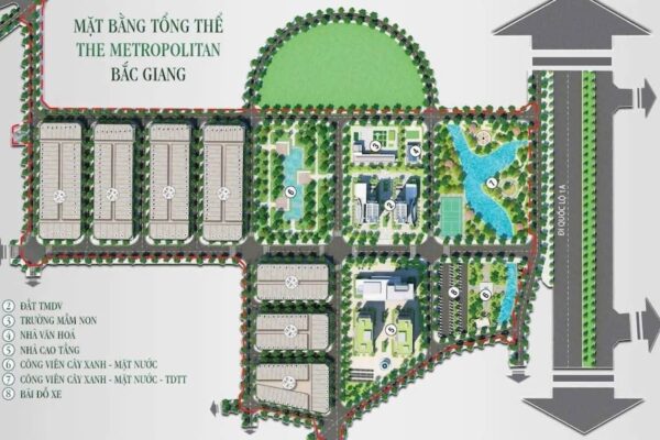 Mặt bằng tổng thể dự án The Comsopolitan Bắc Giang