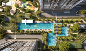 Phối cảnh tiện ích ngoài trời sang trọng và tiện nghi tại Chung cư Masteri Trinity Square