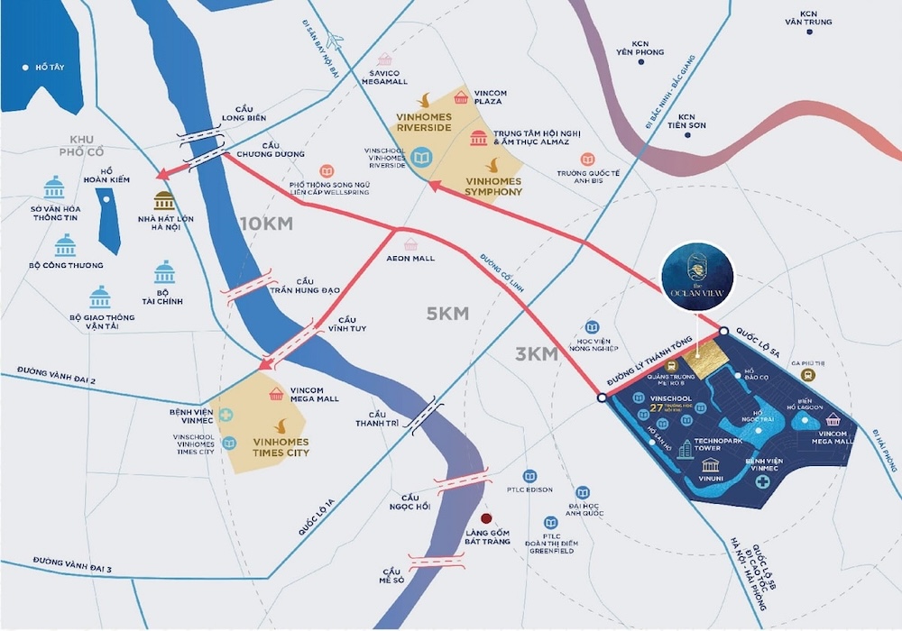 Vị trí Lumiere Bayfront Vinhomes Ocean Park 1