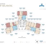 Mặt bằng thiết kế tầng 1 Shophouse chân đế toà Alantic Tower The Continental Cổ Loa