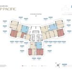 Mặt bằng thiết kế tầng 1 Shophouse chân đế toà Pacific Tower The Continental Cổ Loa