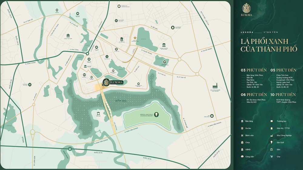 Liên kết tiện ích Chung cư Luxora Vĩnh Yên