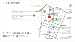 Vị trí dự án Chung cư Meyhomes Galleria Hoàng Mai