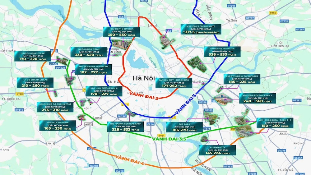 Bức tranh bất động sản Hà Nội qua các năm