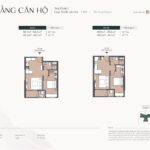 Mặt bằng thiết kế căn hộ 1PN Lumiere Essence Peak Cổ Loa