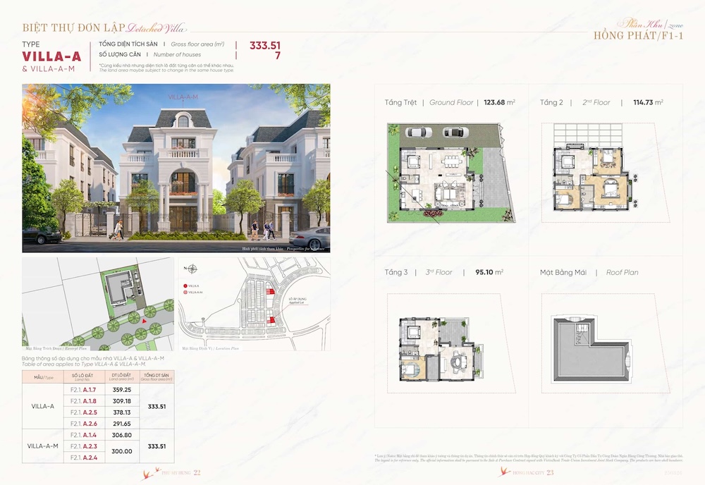 Layout thiết kế Biệt thự đơn lập A Hồng Hạc City Bắc Ninh