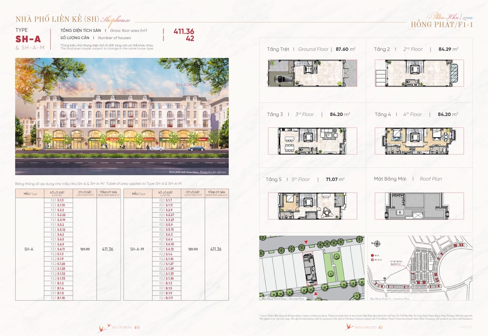 Layout thiết kế Shophouse Hồng Hạc City Băc Ninh
