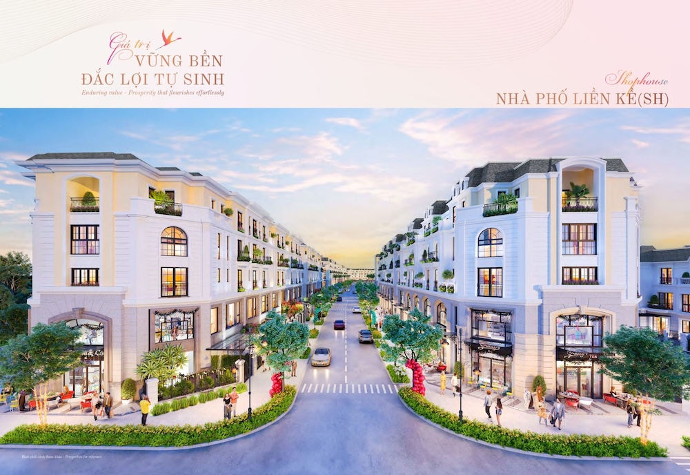 Phối cảnh thiết kế Shophouse Hồng Hạc City Băc Ninh