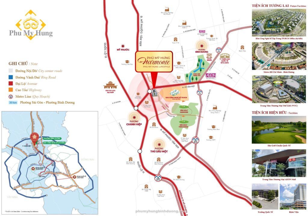 Vị trí dự án The Harmonie Bình Dương