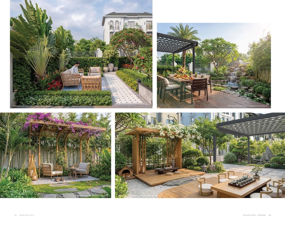 Không gian cảnh quan tiện ích căn biệt thự Đơn Lập Hồng Hạc City