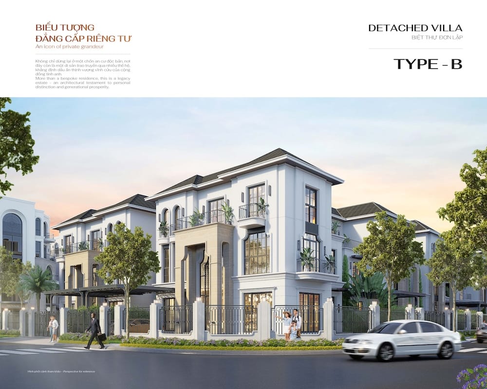 Phối cảnh thiết kế Biệt thự đơn lập Hồng Hạc City