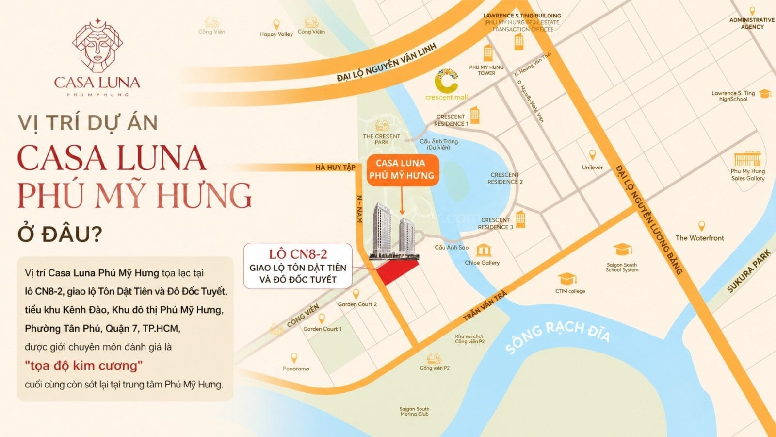 Vị trí Casa Luna Phú Mỹ Hưng